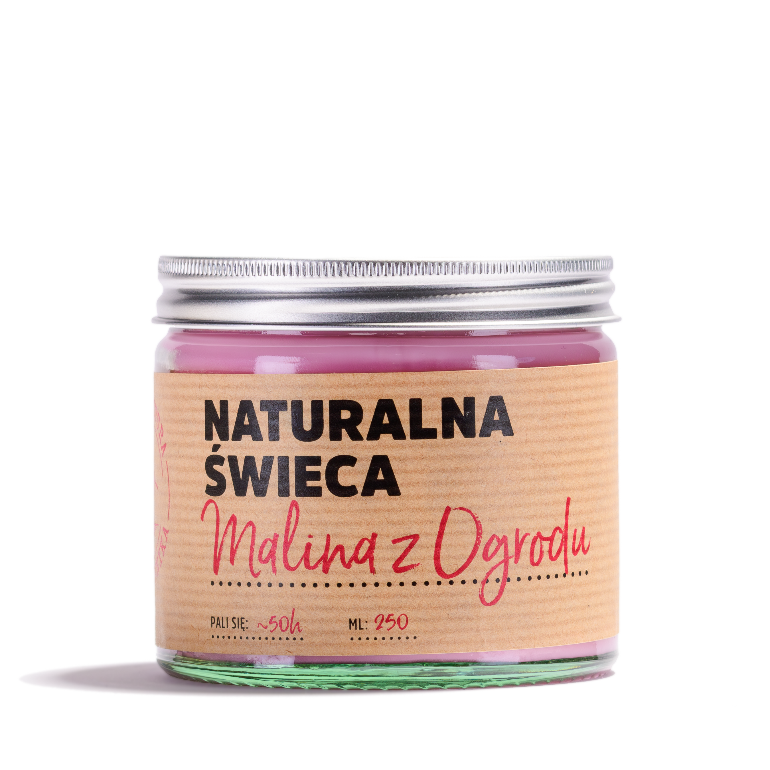 Natürliche Sojakerze Himbeere aus dem Garten